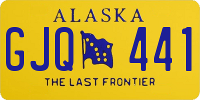 AK license plate GJQ441