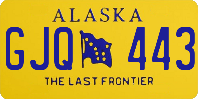 AK license plate GJQ443