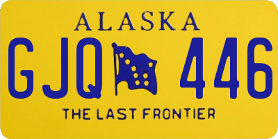 AK license plate GJQ446