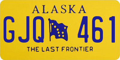 AK license plate GJQ461