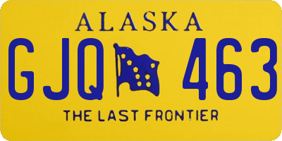 AK license plate GJQ463