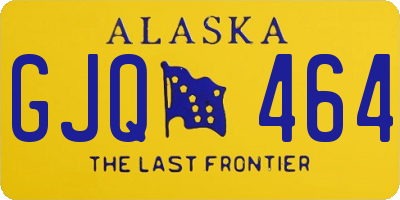 AK license plate GJQ464