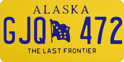 AK license plate GJQ472