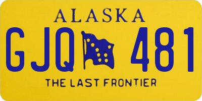 AK license plate GJQ481