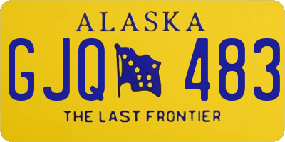 AK license plate GJQ483