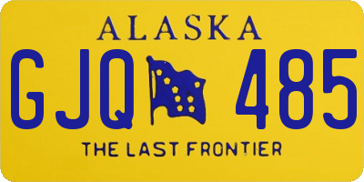 AK license plate GJQ485