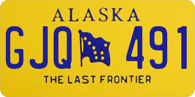 AK license plate GJQ491