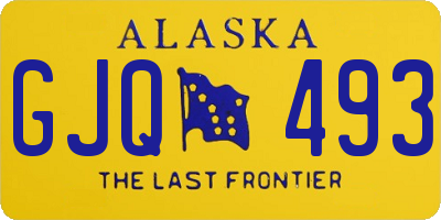 AK license plate GJQ493