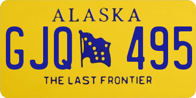 AK license plate GJQ495