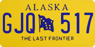 AK license plate GJQ517
