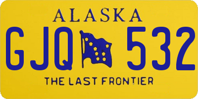 AK license plate GJQ532