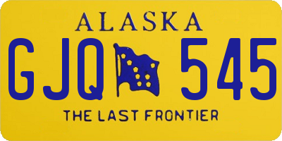 AK license plate GJQ545