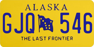 AK license plate GJQ546