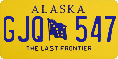 AK license plate GJQ547