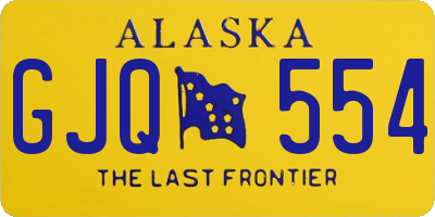 AK license plate GJQ554