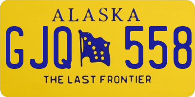 AK license plate GJQ558