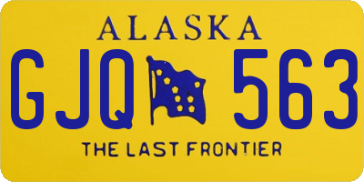 AK license plate GJQ563