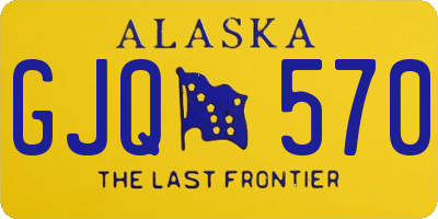 AK license plate GJQ570