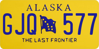 AK license plate GJQ577