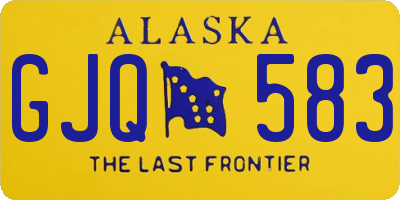 AK license plate GJQ583