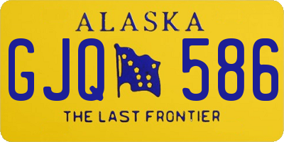 AK license plate GJQ586