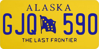 AK license plate GJQ590