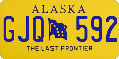 AK license plate GJQ592