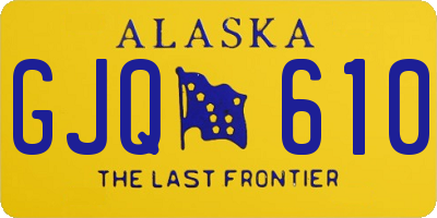 AK license plate GJQ610