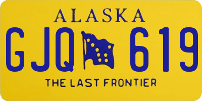 AK license plate GJQ619