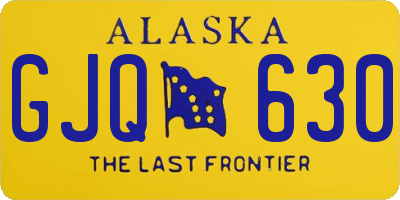 AK license plate GJQ630