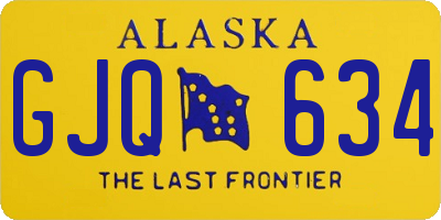 AK license plate GJQ634