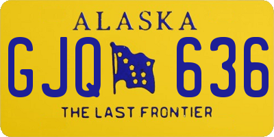 AK license plate GJQ636