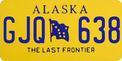 AK license plate GJQ638