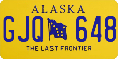 AK license plate GJQ648