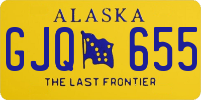 AK license plate GJQ655