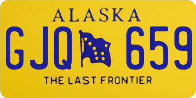 AK license plate GJQ659