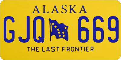AK license plate GJQ669
