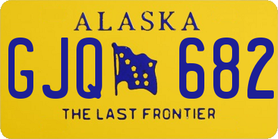 AK license plate GJQ682
