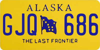 AK license plate GJQ686