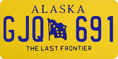 AK license plate GJQ691