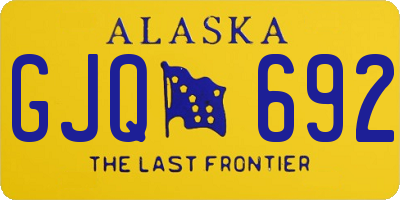 AK license plate GJQ692