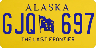 AK license plate GJQ697
