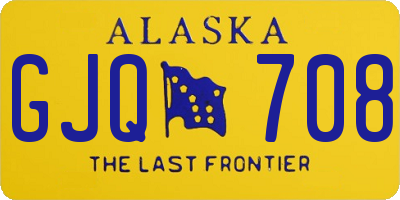AK license plate GJQ708