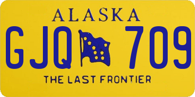 AK license plate GJQ709