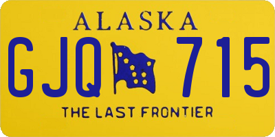 AK license plate GJQ715