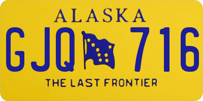AK license plate GJQ716