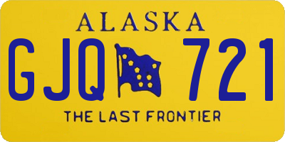 AK license plate GJQ721