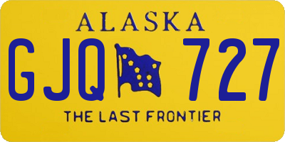 AK license plate GJQ727