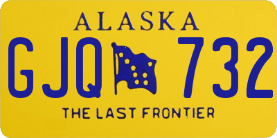 AK license plate GJQ732