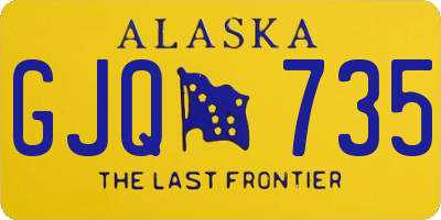AK license plate GJQ735